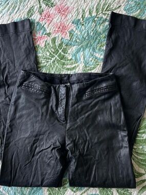 Cache Black Lambskin Leather pants